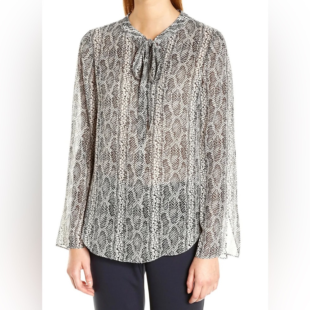 Theory snakeskin print blouse